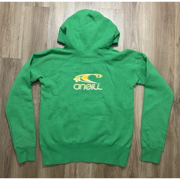 Y2K‎ O'Neill Surfing Green Hoodie Women Size XL - Picture 6 of 10